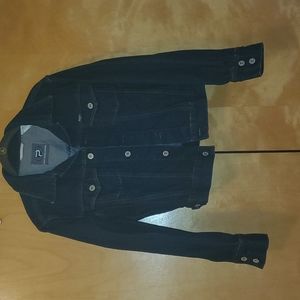 Pepe Jeans London Jacket Ladies XL Dark Blue Denim Fitted Vintage Tapered